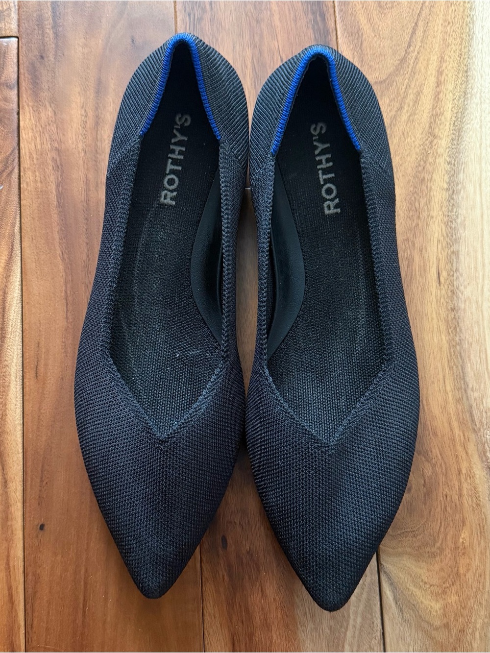 Rothy's Black The Point II - Women's Slip-On Ballerina Pointed